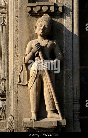 Vista del forte Maheshwar (forte Ahilya), il Maharani Ahilyabai Holkar governò qui dal 1765 al 1796 e costruì Ahilya Wada, le sue residenze personali, questo Foto Stock