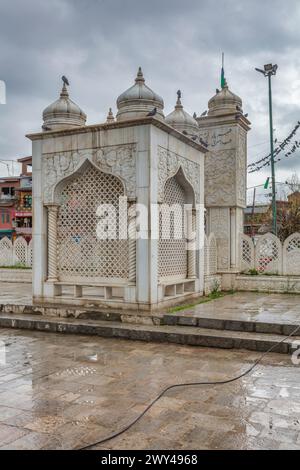 Hazratbal Shrine, Dargah Sharif Mosque, Srinagar, Kashmir, India Foto Stock