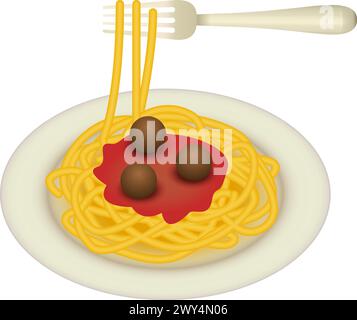 Spaghetti Illustrazione Vettoriale