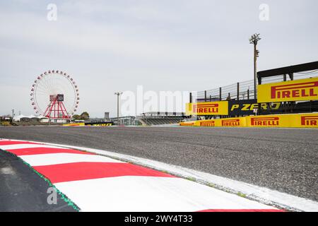Suzuka. 4 aprile 2024. Foto scattata il 4 aprile 2024 mostra il circuito di Suzuka prima del Gran Premio di Formula 1 giapponese a Suzuka, in Giappone. Crediti: Zhang Xiaoyu/Xinhua/Alamy Live News Foto Stock