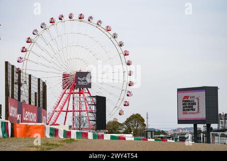 Suzuka. 4 aprile 2024. Foto scattata il 4 aprile 2024 mostra il circuito di Suzuka prima del Gran Premio di Formula 1 giapponese a Suzuka, in Giappone. Crediti: Zhang Xiaoyu/Xinhua/Alamy Live News Foto Stock