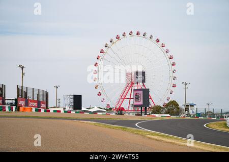 Suzuka. 4 aprile 2024. Foto scattata il 4 aprile 2024 mostra il circuito di Suzuka prima del Gran Premio di Formula 1 giapponese a Suzuka, in Giappone. Crediti: Zhang Xiaoyu/Xinhua/Alamy Live News Foto Stock