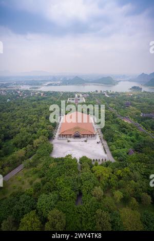 Vista aerea della Pagoda Bai Dinh in Vietnam. Foto Stock