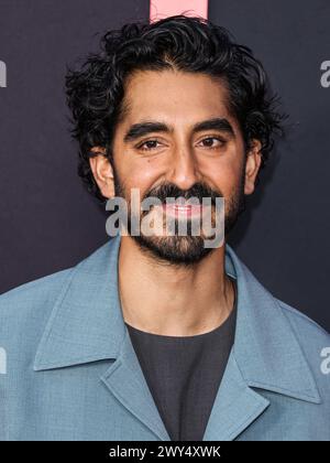 HOLLYWOOD, LOS ANGELES, CALIFORNIA, USA - 3 APRILE: Dev Patel arriva alla prima di Los Angeles della Universal Pictures 'Monkey Man' tenutasi al TCL Chinese Theatre IMAX il 3 aprile 2024 a Hollywood, Los Angeles, California, Stati Uniti. (Foto di Xavier Collin/Image Press Agency) Foto Stock