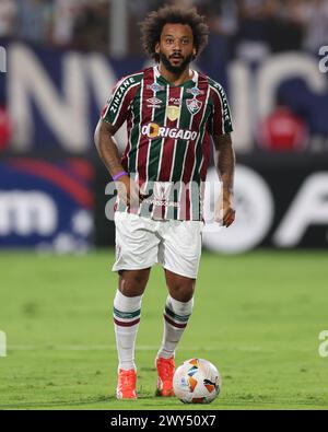 Lima, Perù. 4 aprile 2024. Marcelo Vieira di Fluminense durante la CONMEBOL Libertadores Cup, partita, gruppo A, data 1, tra Alianza Lima e Fluminense FC giocata allo stadio Alejandro Villanueva Melcochita il 3 aprile 2024 a Lima, Perù. (Foto di Miguel Marrufo/PRESSINPHOTO) credito: PRESSINPHOTO SPORTS AGENCY/Alamy Live News Foto Stock