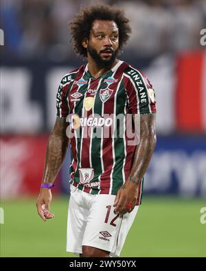 Lima, Perù. 4 aprile 2024. Marcelo Vieira di Fluminense durante la CONMEBOL Libertadores Cup, partita, gruppo A, data 1, tra Alianza Lima e Fluminense FC giocata allo stadio Alejandro Villanueva Melcochita il 3 aprile 2024 a Lima, Perù. (Foto di Miguel Marrufo/PRESSINPHOTO) credito: PRESSINPHOTO SPORTS AGENCY/Alamy Live News Foto Stock