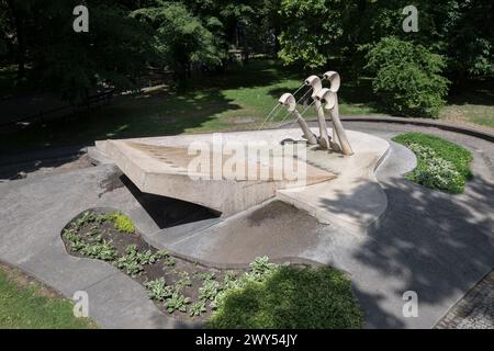 Fontana di Chopins, Cracovia, Polonia Foto Stock