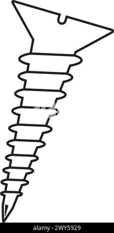 Icona bullone disegno simbolo illustrazione vettoriale Illustrazione Vettoriale