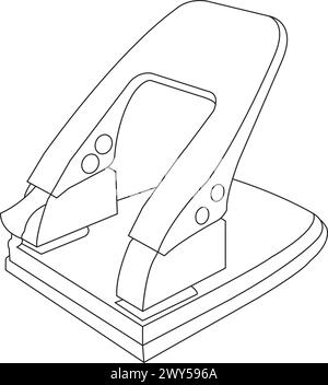 Modello di disegno vettoriale icona perforatore carta Illustrazione Vettoriale