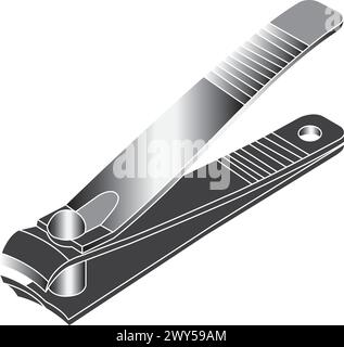 Design del simbolo vettoriale dell'icona del tagliaunghie Illustrazione Vettoriale