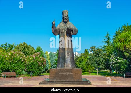 Statua di Petar Petrovic Njegos a Podgorica, Montenegro Foto Stock