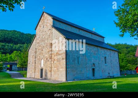 Vista del monastero di piva in Montenegro Foto Stock