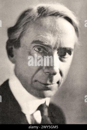 Bertrand Arthur William Russel, III conte Russell (1872-1970). Filosofo e matematico britannico - fotografo sconosciuto Foto Stock