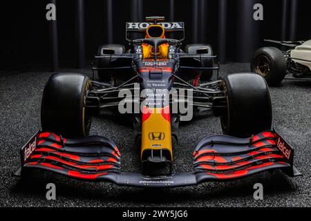 Circuito di Suzuka, mie, Giappone. 4.April.2024; all'interno di Honda Racing Gallery, la vettura di Formula 1 di Max Verstappen durante il Gran Premio del Giappone di Formula 1 Foto Stock