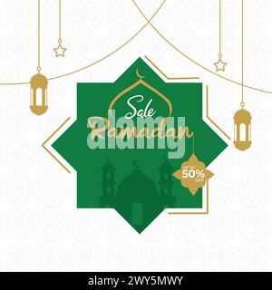 Ramadan Special sale Banner Vector Design Illustrazione Vettoriale