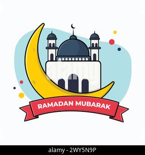 Illustrazione vettoriale del saluto islamico speciale del Ramadan Illustrazione Vettoriale