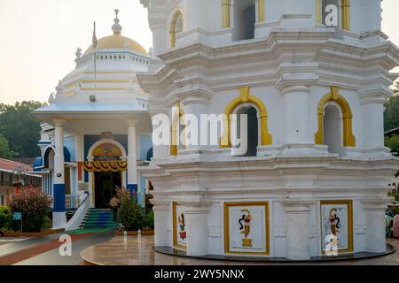 Indien, Goa, Ponda, Tempio di Shri Mangeshi Foto Stock