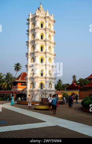 Indien, Goa, Ponda, Tempio di Shri Mangeshi Foto Stock