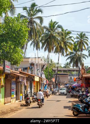 Indien, Goa, Siolim, Strassenszene Foto Stock