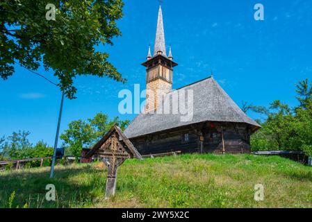 Chiesa in legno al Museo del Villaggio Baia Mare in Romania Foto Stock