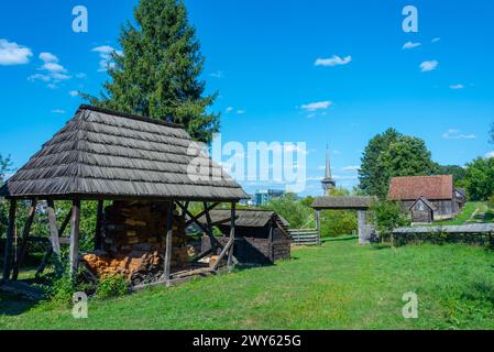 Parco etnografico Romulus Vuia a Cluj-Napoca, Romania Foto Stock