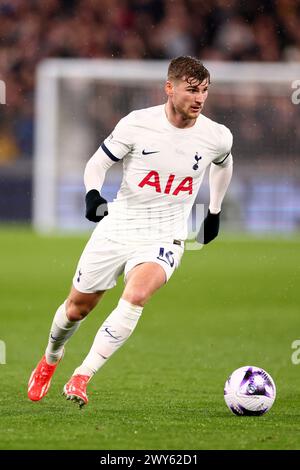 London Stadium, Londra, Regno Unito. 2 aprile 2024. Premier League Football, West Ham United contro Tottenham Hotspur; Timo Werner del Tottenham Hotspur credito: Action Plus Sports/Alamy Live News Foto Stock