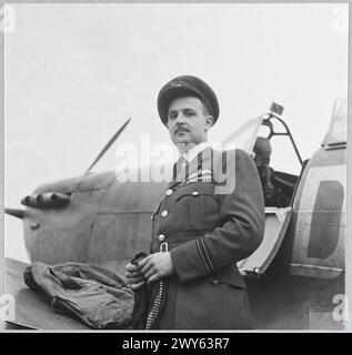 PILOTA FRANCESE LIBERO ATTACCATO AD Un FIGHTER SQUADRON R.A.F. - per la storia vedi CH.4137 , Royal Air Force Foto Stock