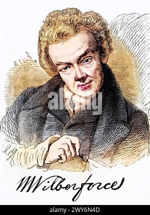 William Wilberforce, geb. 24. Agosto 1759 a Kingston upon Hull, Yorkshire, Gest. 29. Juli 1833 in Chelsea War ein britischer Parlamentsabgeordneter u Foto Stock