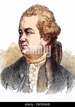 Edward Gibbon geb. 8) mai 1737 a Putney, Surrey, Gest. 16. Januar 1794 in London War ein britischer Historiker in der Zeit der Aufklärung, Historisch Foto Stock