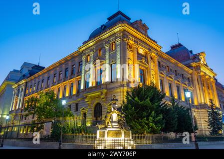 Banca nazionale della Romania a Bucarest Foto Stock