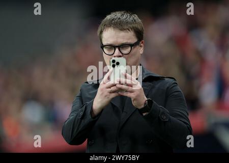 Cracovia, Polonia. 3 aprile 2024. Jaroslaw Krolewski di Wisla Krakow visto durante la partita di calcio della fortuna Polish Cup 2023/2024 tra Wisla Krakow e Piast Gliwice allo stadio municipale di Cracovia. Punteggio finale; Wisla Krakow 2:1 Piast Gliwice. (Foto di Grzegorz Wajda/SOPA Images/Sipa USA) credito: SIPA USA/Alamy Live News Foto Stock