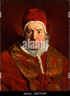 Papa Benedetto XIV (Prospero Lambertini, 1675–1758) Pierre Hubert Subleyras francese 1746 Foto Stock