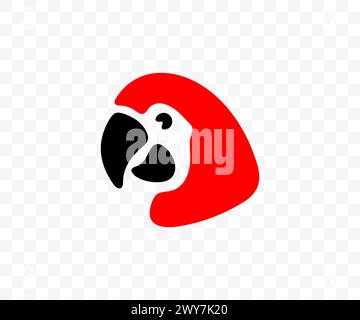 Pappagallo di Macao, pappagallo di ara, uccelli, animali, aviari e pappagallo, design grafico. Fauna selvatica, natura, giungla, animali domestici, fauna, foresta pluviale e piumata Illustrazione Vettoriale