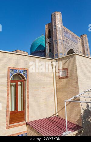 Samarcanda, Samarcanda, Uzbekistan, Asia centrale. La Moschea Bibi Khanym a Samarcanda. Foto Stock