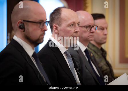 Il presidente ucraino Volodymyr Zelensky incontra il presidente della Finlandia Alexander Stubb a Kiev il presidente ucraino Volodymyr Zelensky incontra il presidente della Finlandia Alexander Stubb a Kiev, il 3 aprile 2024. Nel mezzo dell'invasione russa in Ucraina. Foto DEL PRESIDENTE DELL'UCRAINA Apaimages Ucraina Ucraina Ucraina Ucraina 030424 Ukraine UPO 0025.jpeg Copyright: XapaimagesxPRESIDENTxOFxUKRAINExxapaimagesx Foto Stock