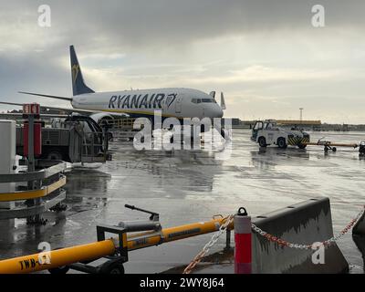 Ryan Air all'aeroporto di Copenaghen, Danimarca Foto Stock