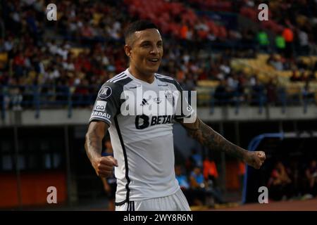 Caracas, Venezuela. 4 aprile 2024. CARACAS, VENEZUELA - 4 APRILE: Incontro tra Atletico-MG e Caracas FC nell'ambito del gruppo G della Copa CONMEBOL Libertadores all'Estadio Olímpico de la UCV il 4 aprile 2024 a Caracas, Venezuela. (Foto di Pedro Rances Mattey/PxImages) credito: PX Images/Alamy Live News Foto Stock