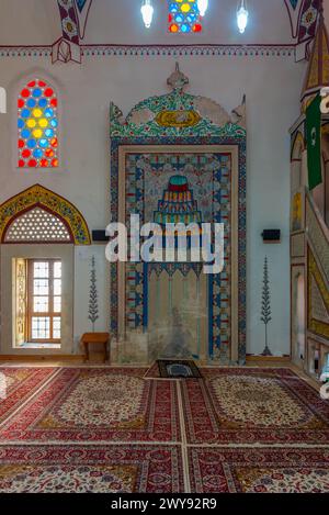 Mostar, Bosnia ed Erzegovina, 14 luglio 2023: Interno della moschea Koski Mehmed Pasha a Mostar, Bosnia ed Erzegovina Foto Stock