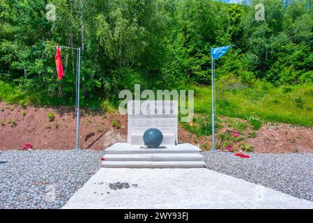 Visegrad, Bosnia ed Erzegovina, 21 luglio 2023: Memoriale al reggimento Berkshire in Bosnia ed Erzegovina Foto Stock