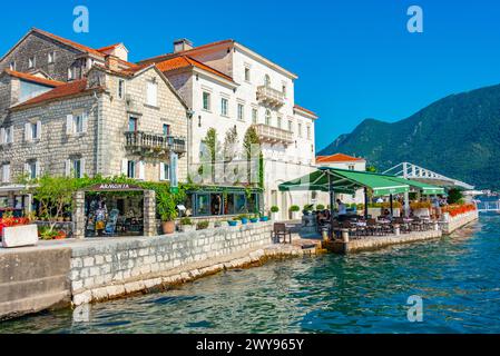Perast, Montenegro, 4 luglio 2023: Passeggiata a Perast in Montenegro Foto Stock