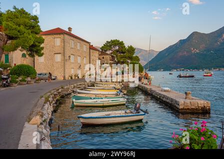 Perast, Montenegro, 7 luglio 2023: Passeggiata a Perast in Montenegro Foto Stock