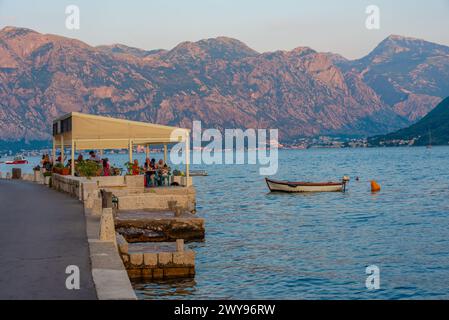 Perast, Montenegro, 7 luglio 2023: Passeggiata a Perast in Montenegro Foto Stock