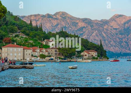 Perast, Montenegro, 7 luglio 2023: Passeggiata a Perast in Montenegro Foto Stock