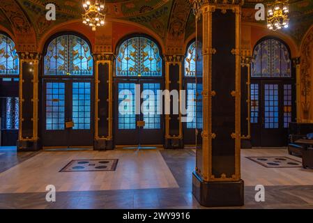 Targu Mures, Romania, 18 agosto 2023: Interno del Palazzo della Cultura a Targu Mures, Romania Foto Stock