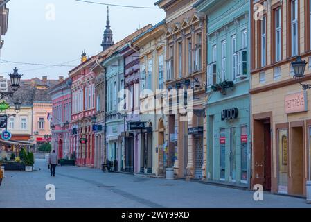 Novi Sad, Serbia, 24 luglio 2023: Via nel centro della città serba Novi Sad Foto Stock