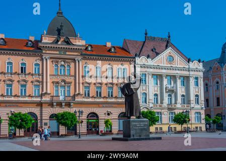 Novi Sad, Serbia, 24 luglio 2023: Piazza TRG Slobode nel centro della città serba Novi Sad Foto Stock