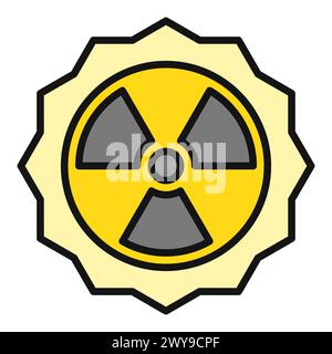 Icona o segno colorato del concetto di energia solare radioattiva vettore solare solare Illustrazione Vettoriale