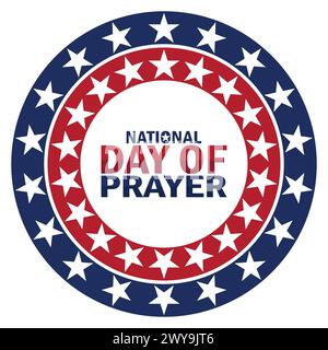 Giornata nazionale di preghiera. Concetto di vacanza. Modello per sfondo, banner, scheda, poster con iscrizione di testo Illustrazione Vettoriale