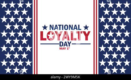 Giornata nazionale della fedeltà. Concetto di vacanza. Modello per sfondo, banner, scheda, poster con iscrizione di testo Illustrazione Vettoriale