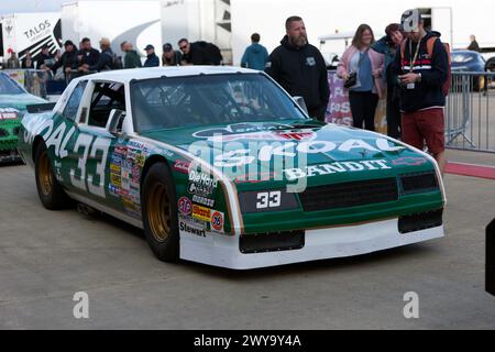 1988 di Vance Kershner, Chevrolet Monte Carlo in attesa di prendere parte al 75 ° anniversario della dimostrazione Nascar, al Silverstone Festival 2023 Foto Stock